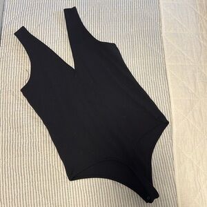 A&F Black V-Neck Bodysuit